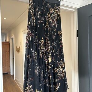 Wilfred Black Floral Maxi Skirt